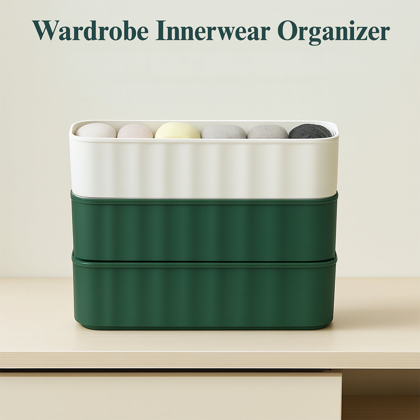 236 5-compartments Sockshandkerchiefunderwear Storage Box Socks Drawer Closet Organizer Storage Boxes (Pack Of 4)