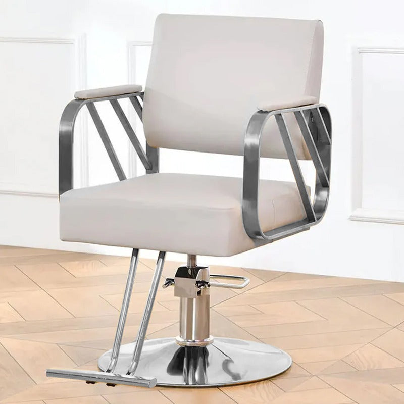 Salon Chair Hydraulic Chair For Business Or Home Simplicity Barber Chair Salon Beauty Spa Shampoo Hair Professional Hydraulic Styling Chair (Silver 1 Unit ) - LootFaat