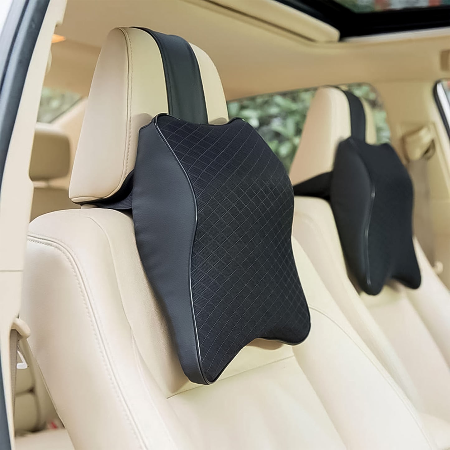 Car Neck Pillow - Memory Foam Headrest for Driving Comfort