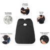 Beard Bib - Hair Clippings Catcher Apron for Men's Grooming (Black)