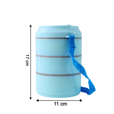 3 Layer Insulated Lunch Box Set With Handle  Strap - (Set) - second image