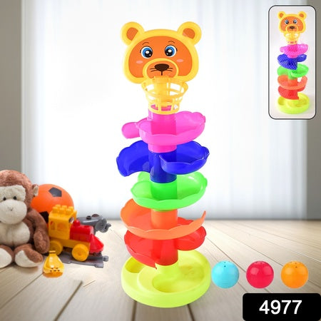5 Layer Ball Drop And Roll Swirling Tower Educational Toy (1 Pc) - LootFaat