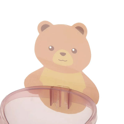 Multipurpose Wall Mount Toothbrush Holder Plastic Stand For Toothpaste Comb Brush Cream Lotion Kids Bathroom Cup Drain Waterproof Self-adhesive Teddy Bear - second image