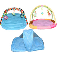 Baby Play Gym & Sleeping Mat with Mosquito Net & Hanging Toys