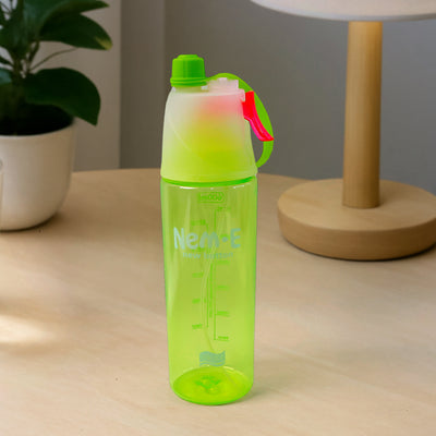 Plastic Dual Function Sports Water Bottle With Built-in Mist Spray And Leakproof Cap (600ml  1 Pc) - second image