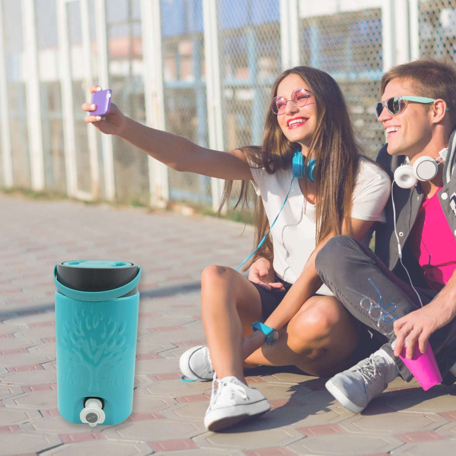 Insulated Plastic Water Rover Jug With A Sturdy Handle Water Jug Camper With Tap Plastic Insulated Water Water Storage Cool Water Storage For Home  Travelling (3000 Ml) - LootFaat