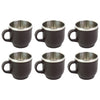 Apex Premium Double Wall Stainless Steel Cappuccino Mug Gift Set (6 Pc  100 Ml)