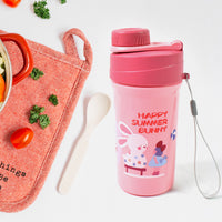 Plastic Lunch Box Leak Proof 2 Compartment With Bottle And Fork (1 Set  Mix Color) - LootFaat