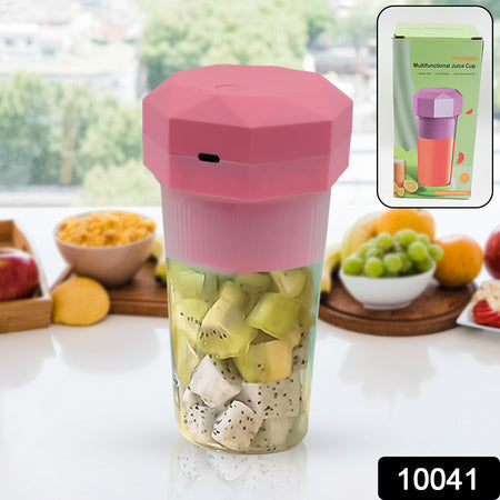 Portable Multifunctional Electric Juicer Cup Usb Juice Maker 6 Blade (350 Ml) - LootFaat