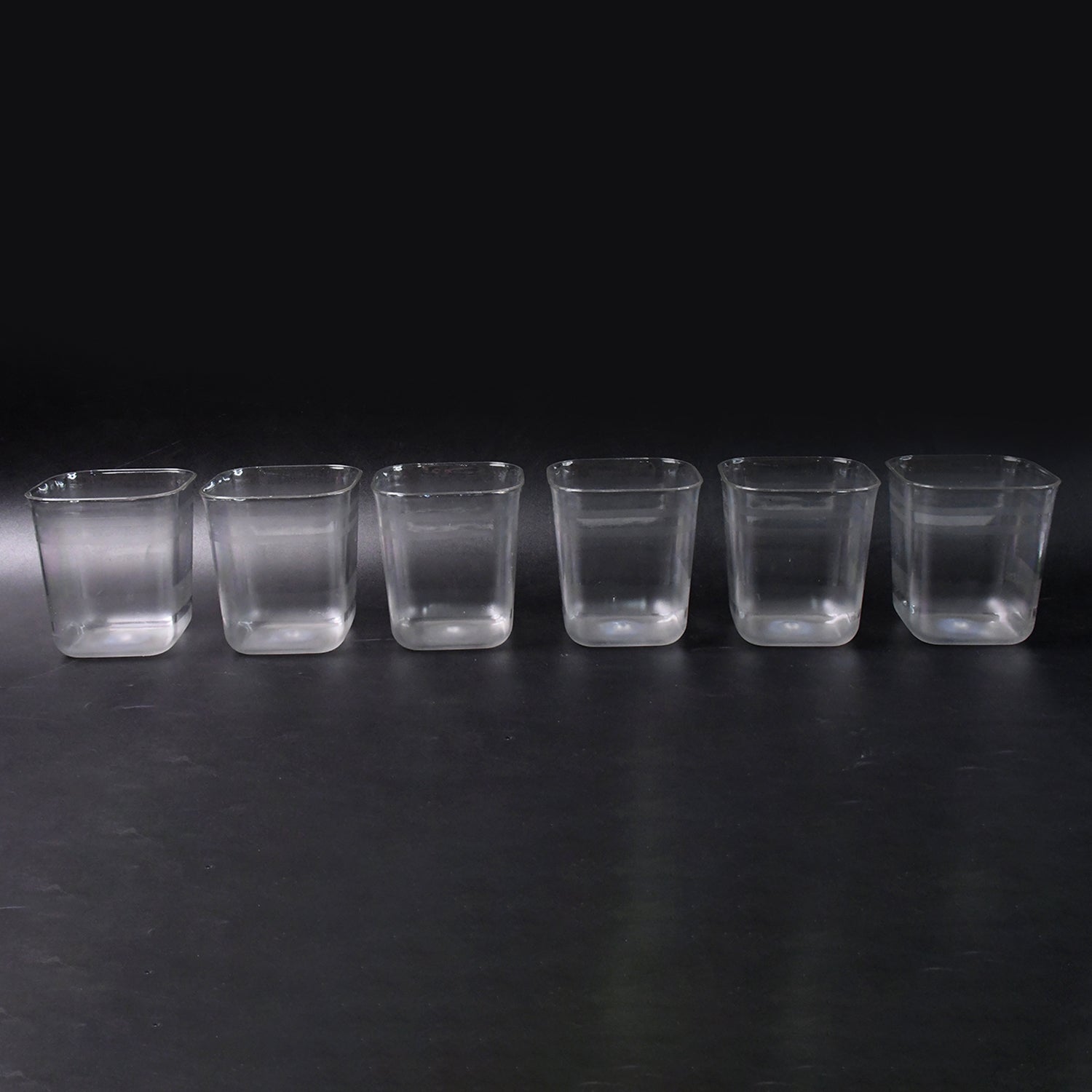 6pc Transparent Diamond Medium Serving Glass Set Glass Set For Water Juice Etc - LootFaat