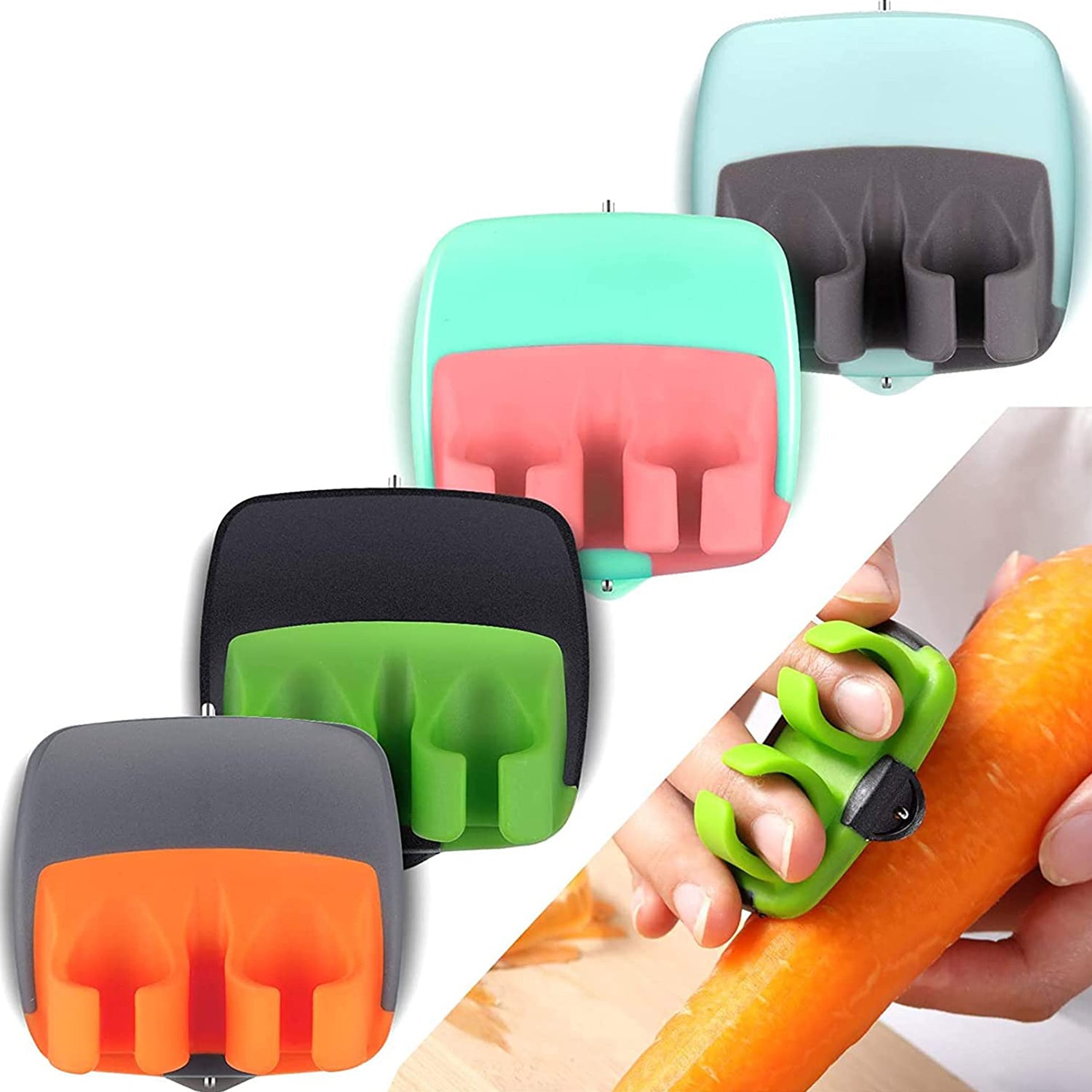 Hand Palm Peeler Fruit Hand Vegetable Peeler Potato With Rubber Finger Grip Kitchen Cooking Tool Cucumber - LootFaat