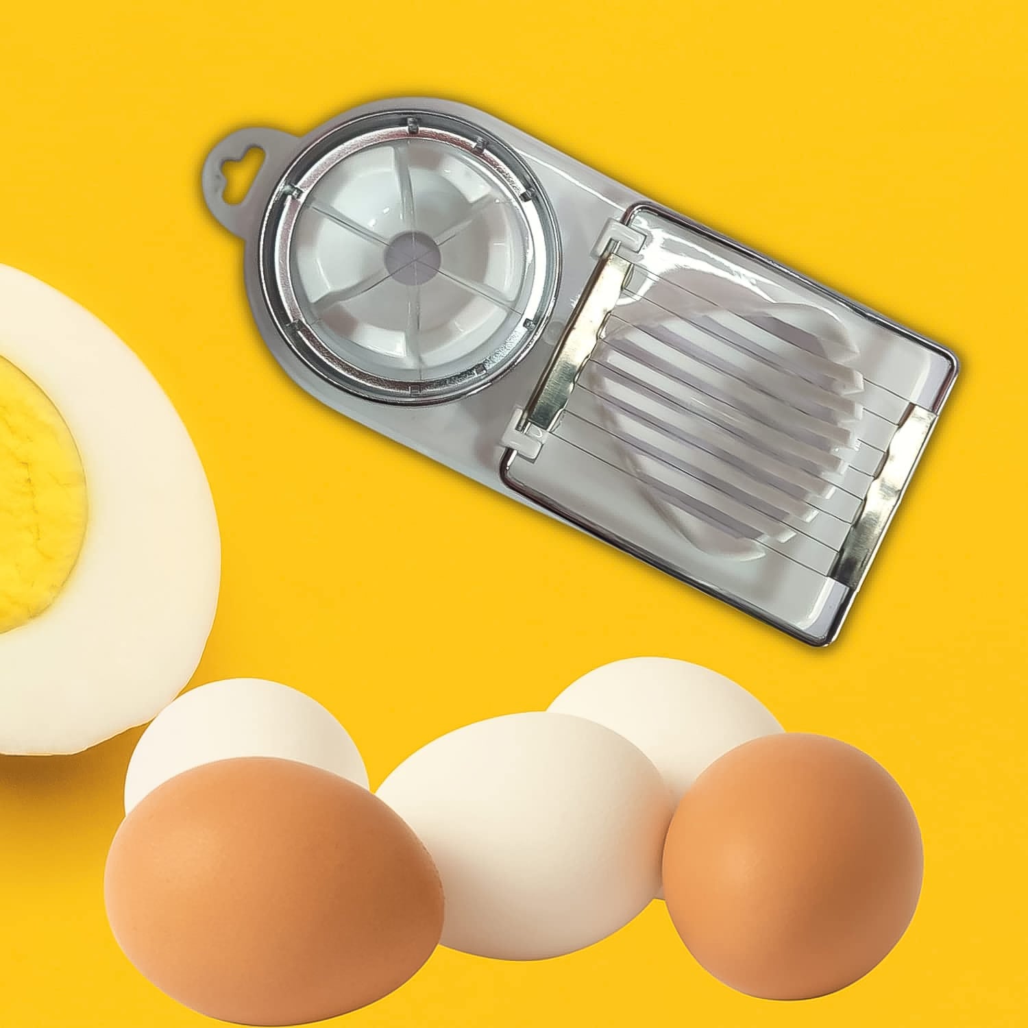 2 In 1 Egg Slicer Egg Cutter For Hard Boiled Eggs - LootFaat