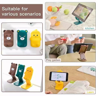 0216 Cute Cartoon Design Multi-angle Adjustable Foldable Mobile Stand - second image