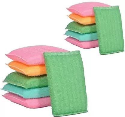 Lifestyle view of 2385 Scratch Proof Kitchen Utensil Scrubber Pad (Pack Of 12) - Home... in use