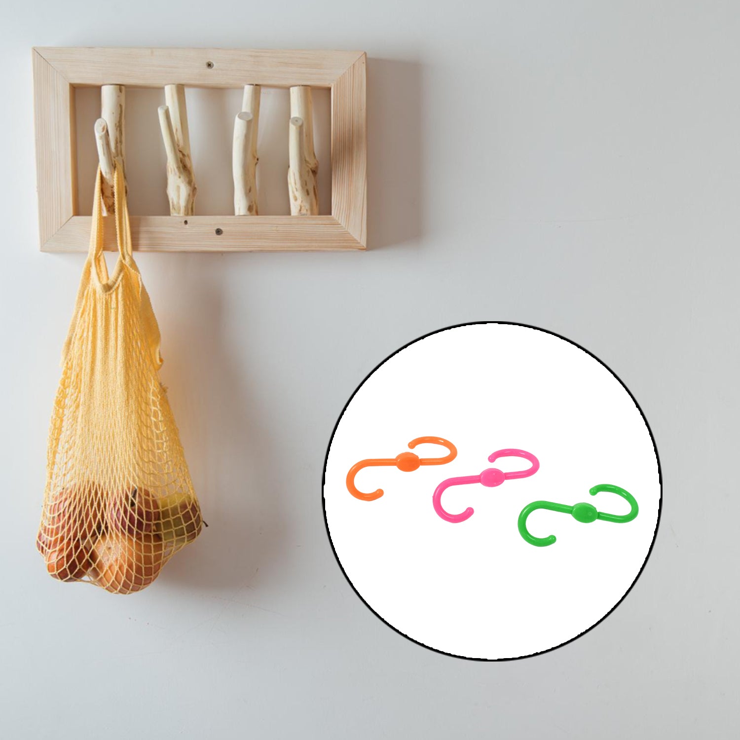 S Shape Plastic Hooks Hanger For Hanging Cloth (3 Pcs Set) - LootFaat