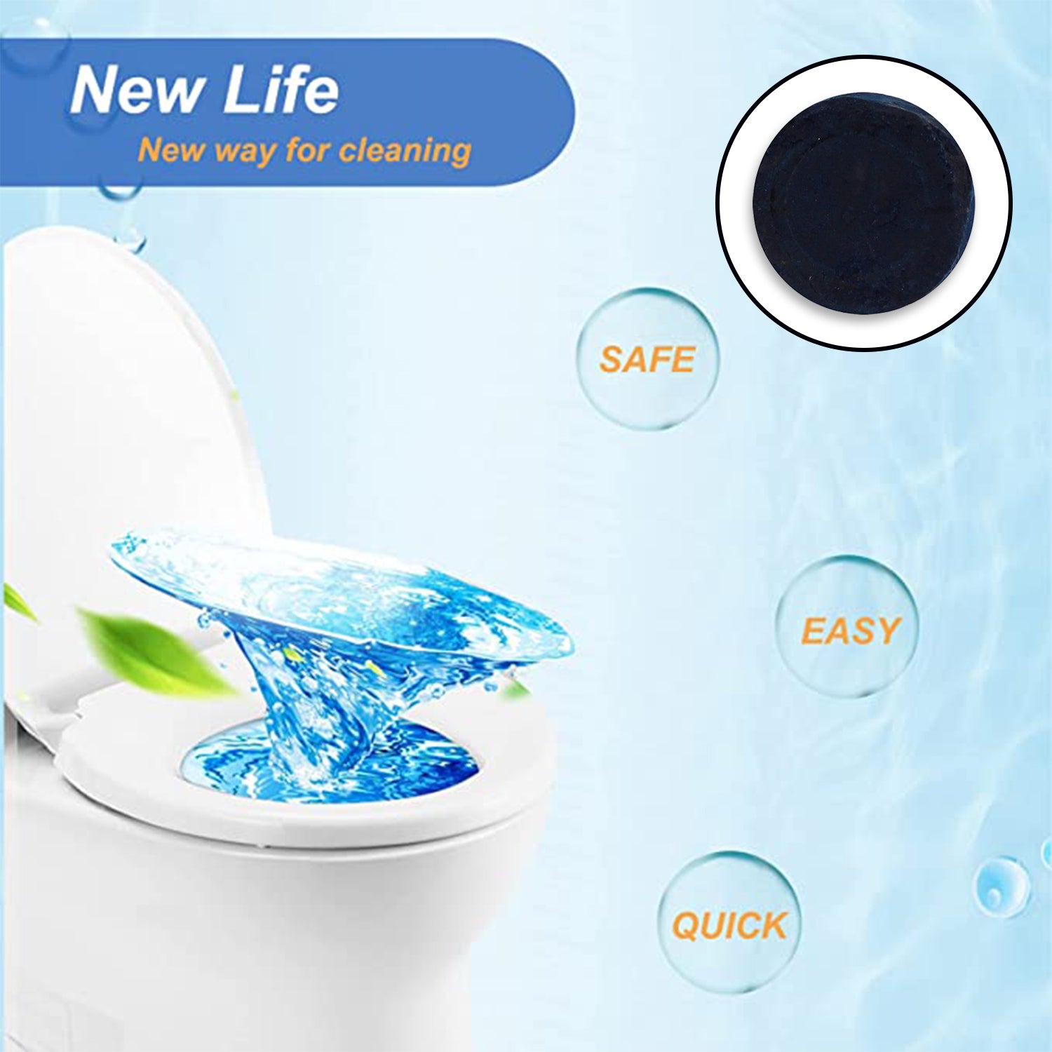 Toilet Cleaner Flush Tab Ocean Blue 100 Gram - LootFaat