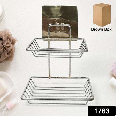 Kitchen Bathroom Soaps Storage Rack With 2 Hook For Home - LootFaat