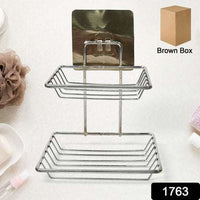 Kitchen Bathroom Soaps Storage Rack With 2 Hook For Home - LootFaat
