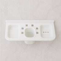 4777 4 In 1 Plastic Soap Dish And Plastic Soap Dish Tray Used In Bathroom And Kitchen Purposes.