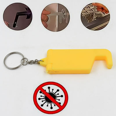 2 In 1 Plastic Keychain With Mobile Stand  Phone Holder (100 Pcs Set  Multicolor) - second image