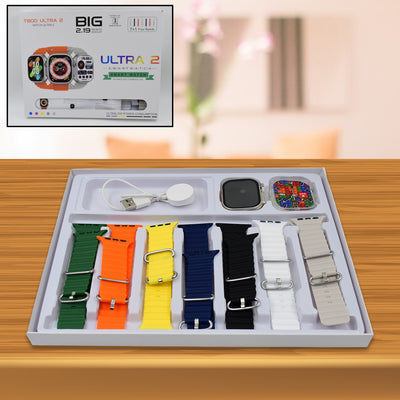 7-in-1 Ultra Smartwatch Combo with 7 Straps & Screen Guard