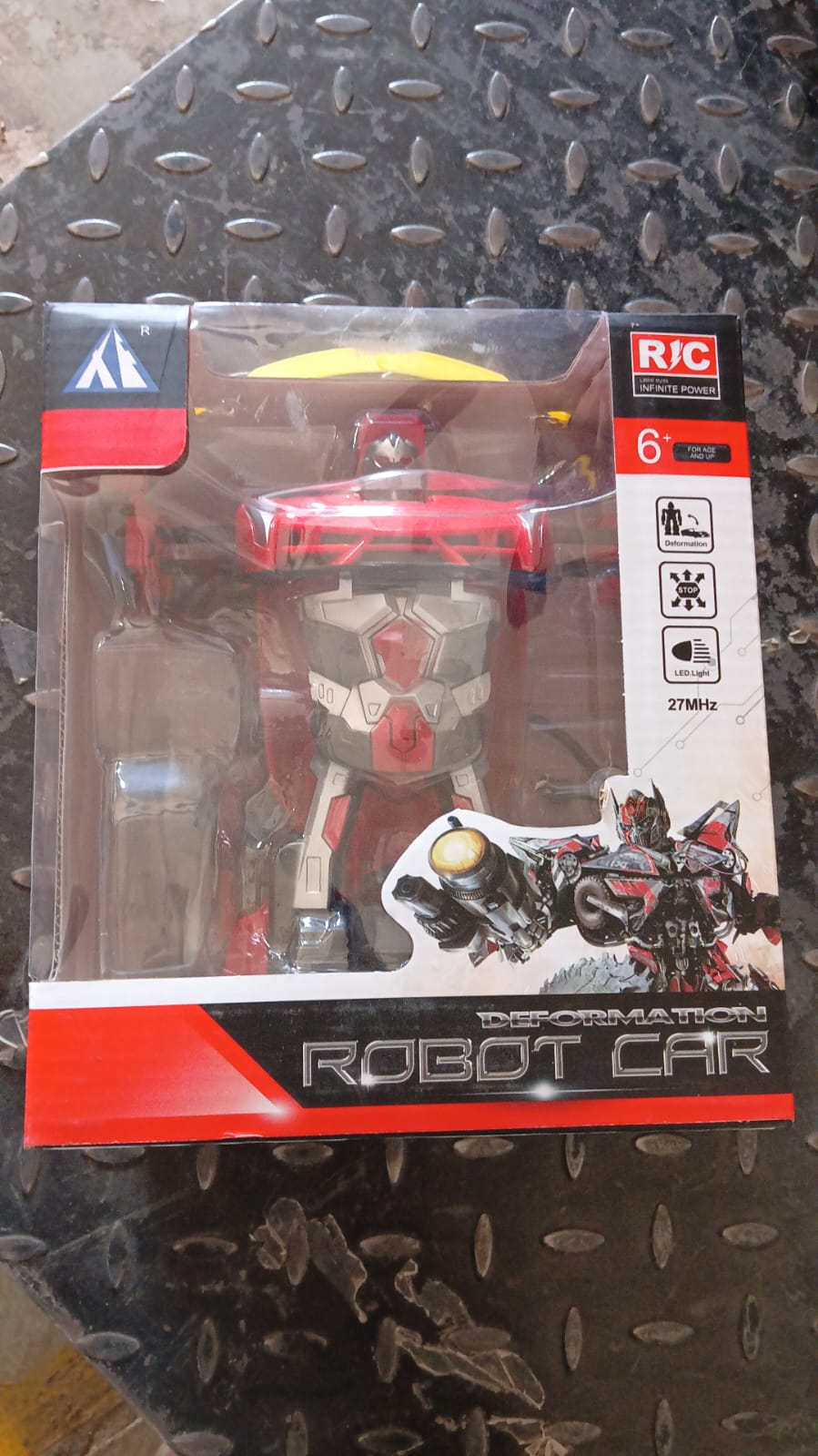 2 In 1 Automatic Robot Converted Remote Control Car With Light Scale 360drifting Deformation Robot Car Toy Kids Boys Robot Convertunique Toy For Boys (1 Pc) - LootFaat