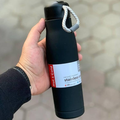 LED Temperature Display Water Bottle - 550ml, Stainless Steel