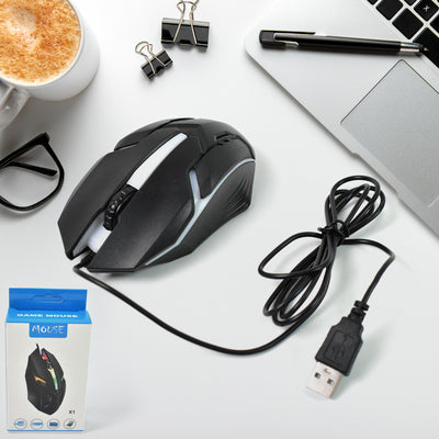 Ergonomic USB Wired Gaming Mouse with LED Lighting