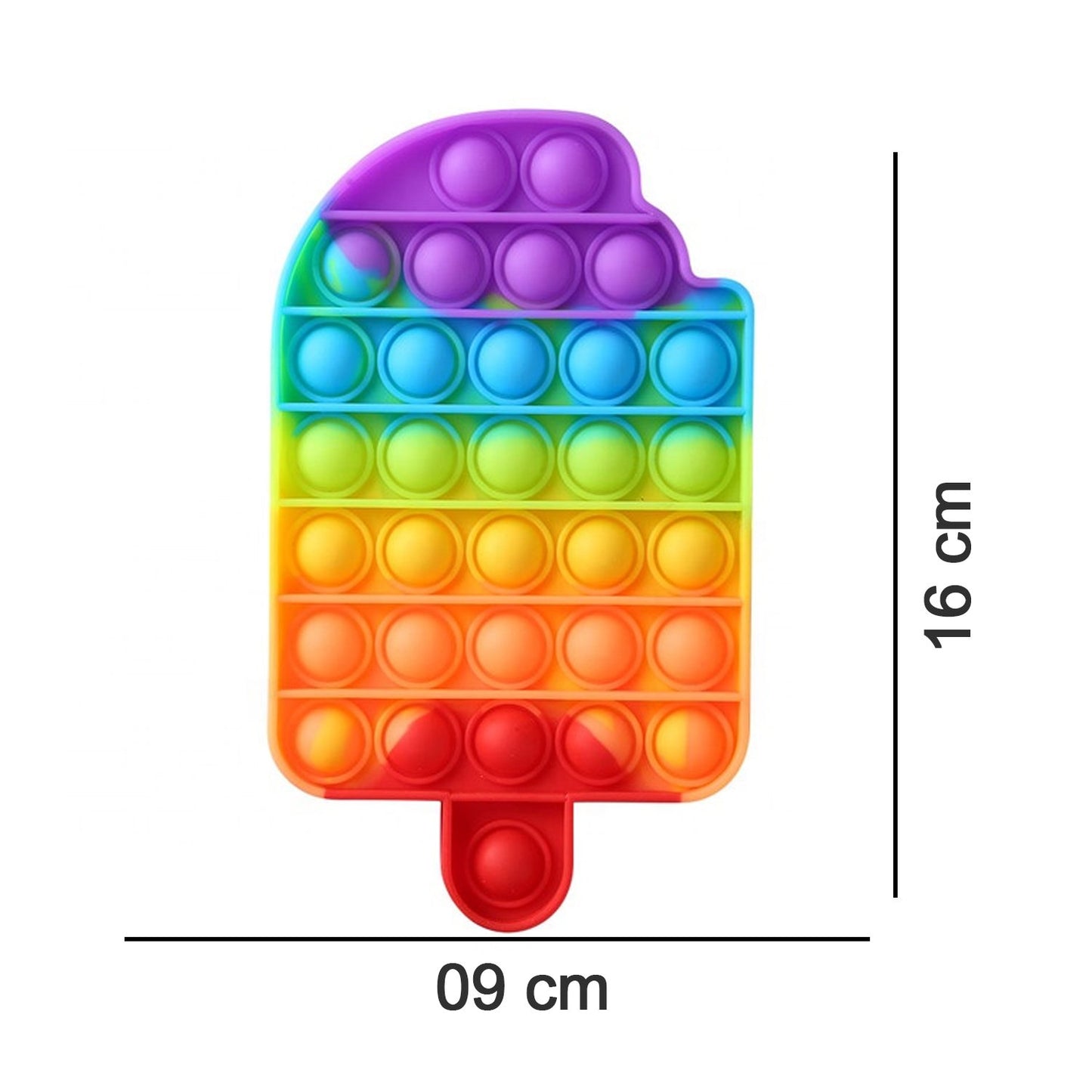 Ice Cream Candy Shape Pop Fidget Toy Push Pop Bubble Fidget Sensory Toy For Kids And Adults Fidget Popper Stress Reliever Sensory Fidget Poppers - LootFaat