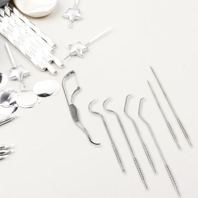 7 In 1 Stainless Steel Toothpick Flossier Set (1 Set  With Case) - second image