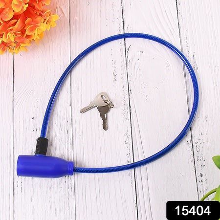 Heavy Duty Multipurpose Steel Cable Safety Lock With 2 Keys (1 Pc) - LootFaat