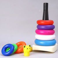 Plastic Baby Kids Teddy Stacking Ring Jumbo Stack Up Educational Toy 9pc - LootFaat