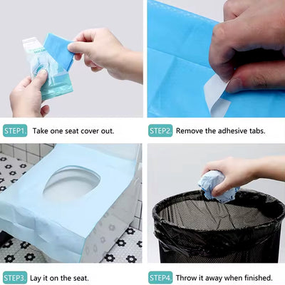 Disposable Toilet Seat Covers  Waterproof Isolation Disposable Toilet Seat Cushion (10 Pcs Set) - second image