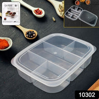 Plastic 5- Compartment Excellent Container Reusable Lunch Box (1 Pc) - LootFaat