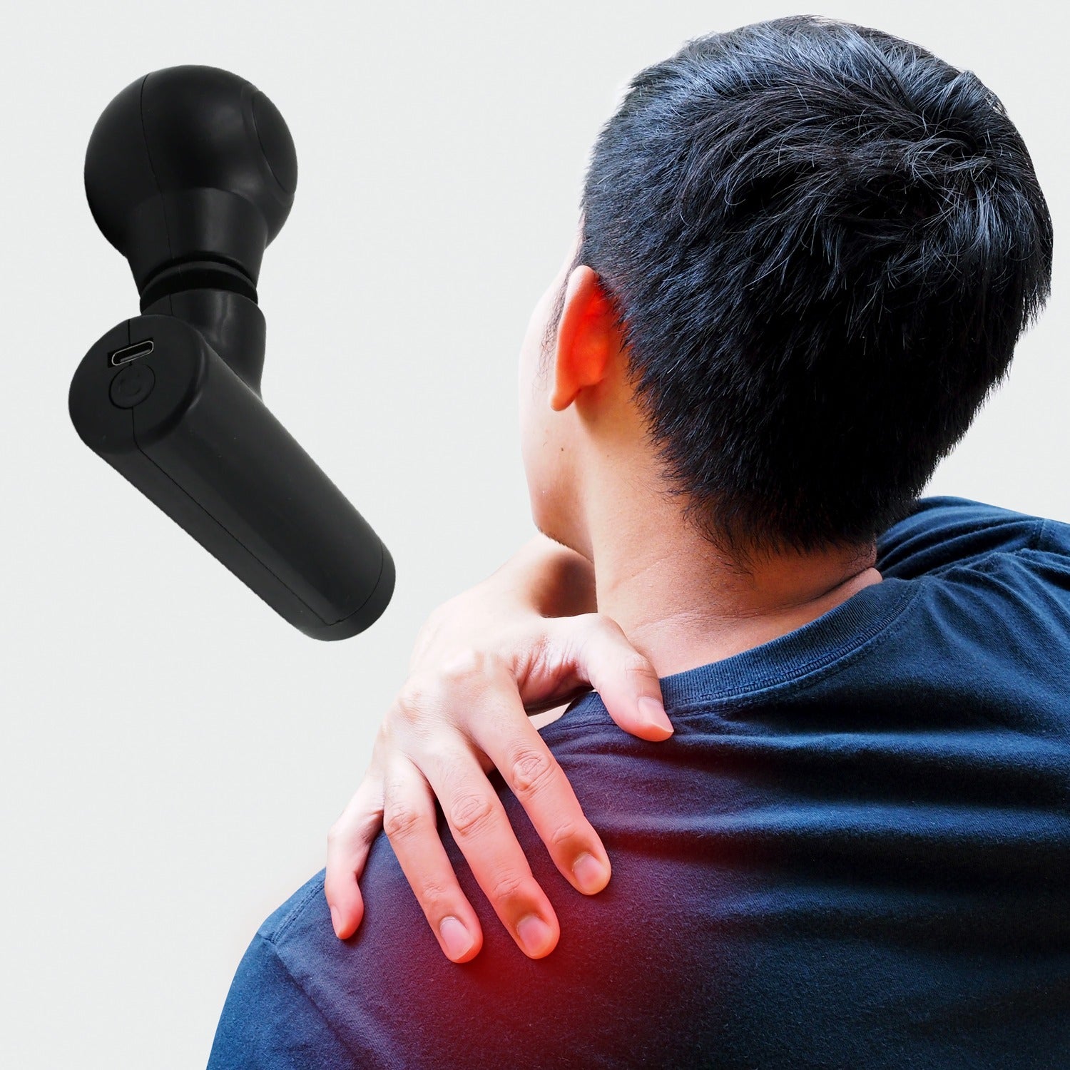 Black Mini Pocket Size Vibrator Full Body Massager Cordless One Button Operation For Body Pain  Relaxation - LootFaat