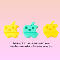 Multi-functional Apple-shaped Plastic Mobile Stand With Pen Holder (3 Pc  Mix Color)