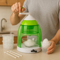 Manual Ice Crusher Snow Cone Maker - Hand Crank Ice Shaver