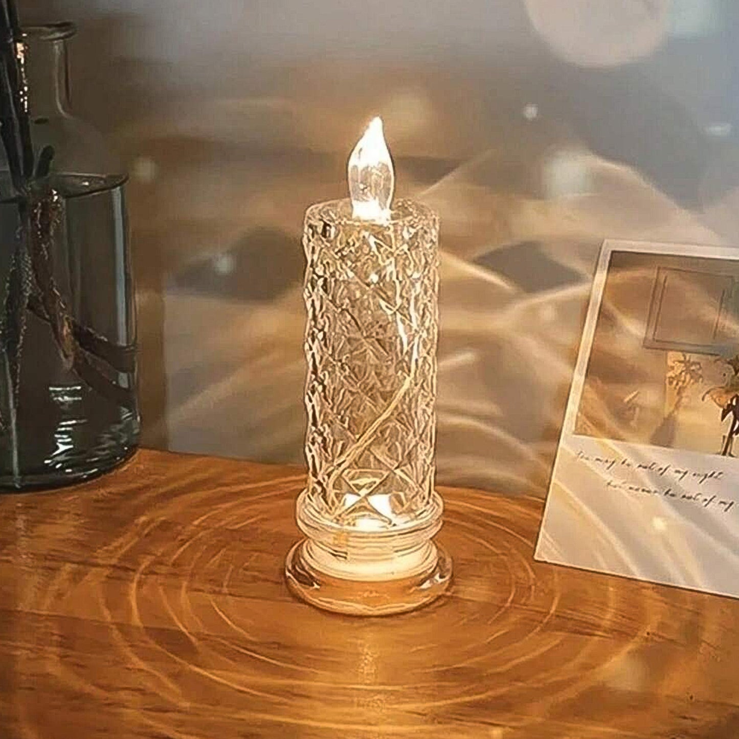 Rose Candles For Home Decoration Crystal Candle Lights - LootFaat