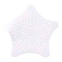 White Silicone Star Shaped Sink Filter Bathroom Hair Catcher Drain Strainers For Basin