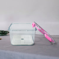 Clear Plastic Food Storage Container with Lid - 1400ml