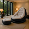 Inflatable Lounge Chair with Ottoman - Blow Up Sofa for Indoor/Outdoor Use