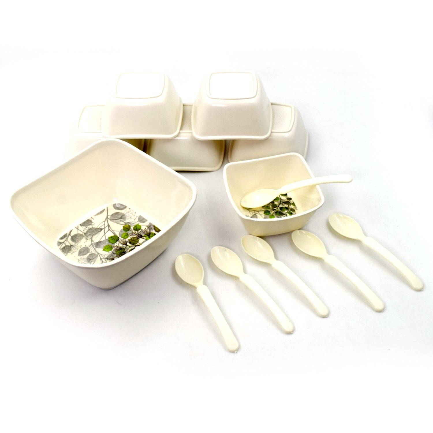 13 Pc Pudding Set Used As A Cutlery Set For Serving Food Purposes And Sweet Dishes And All In All Kinds Of Household And Official Places Etc. - LootFaat