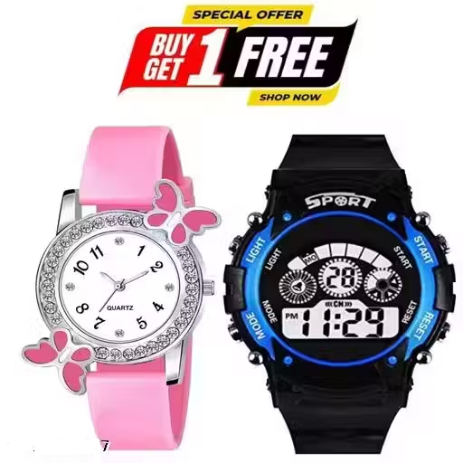 special combo offer || buy 1 get 1 free || Buy sport watch and get analog watch for girls free