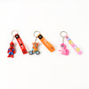 Cute Cartoon Silicone 3d Key Chain With Metal Hook  Strap (Pack Of 1)