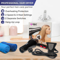Orbit Professional Hair Dryer with Concentrator Nozzle - Hot & Cold Air