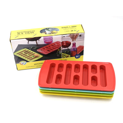 4 Pc Fancy Ice Tray Used Widely In All Kinds Of Household Places While Making Ices And All Purposes. - second image