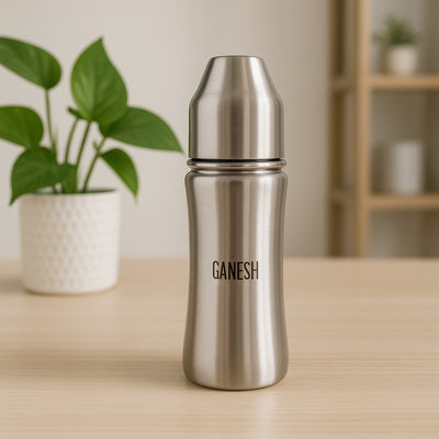 8173 Ganesh Stainless Steel Baby Feeding Bottle Milk Bottle For New Born  Infants  Toddler Up To 3 Years Bfa Free (250 Ml Approx) - second image