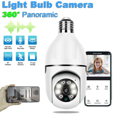 360° Panoramic WiFi Security Camera - Fisheye IP CCTV