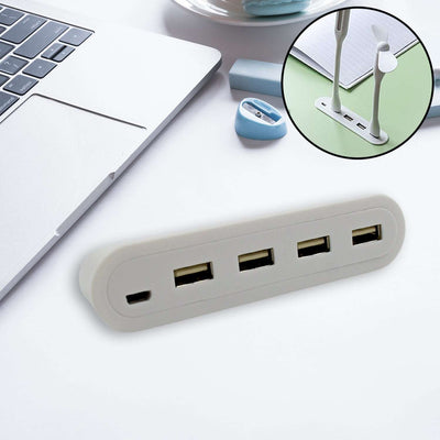 4-Port USB Hub - Portable USB Extension for Keyboard, Mouse, Drives & More
