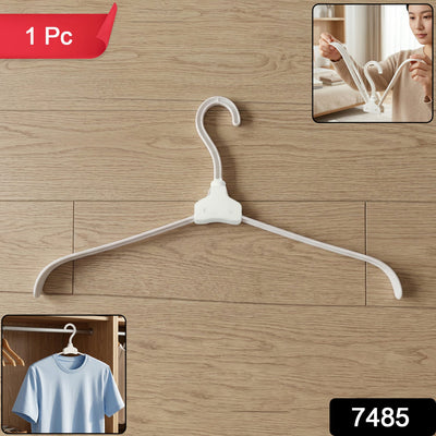 Foldable Plastic Clothes Hanger – Space Saving & Travel Friendly - second image